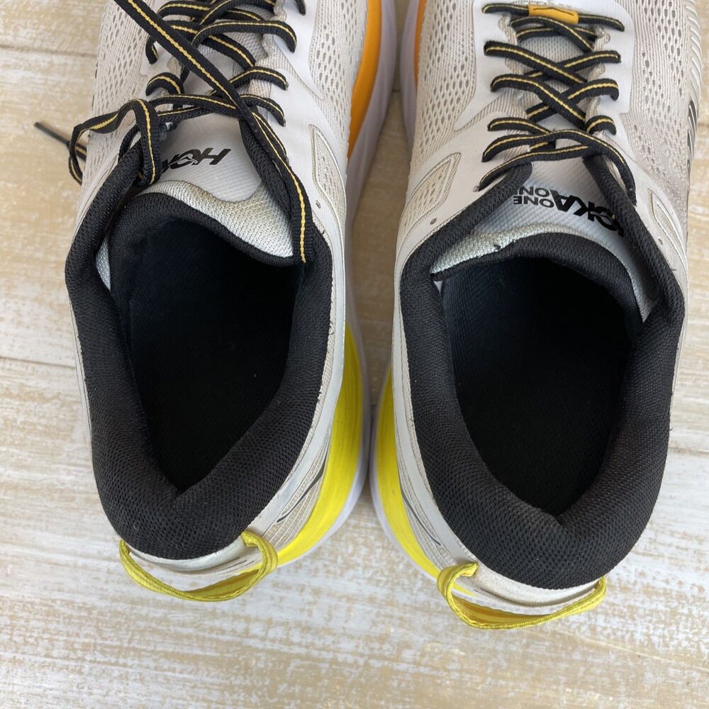 HOKA One One Bondi 7 Wide Nimbus Cloud/Yellow Mens Running Shoes Sz US 12-2E - Picture 9 of 10